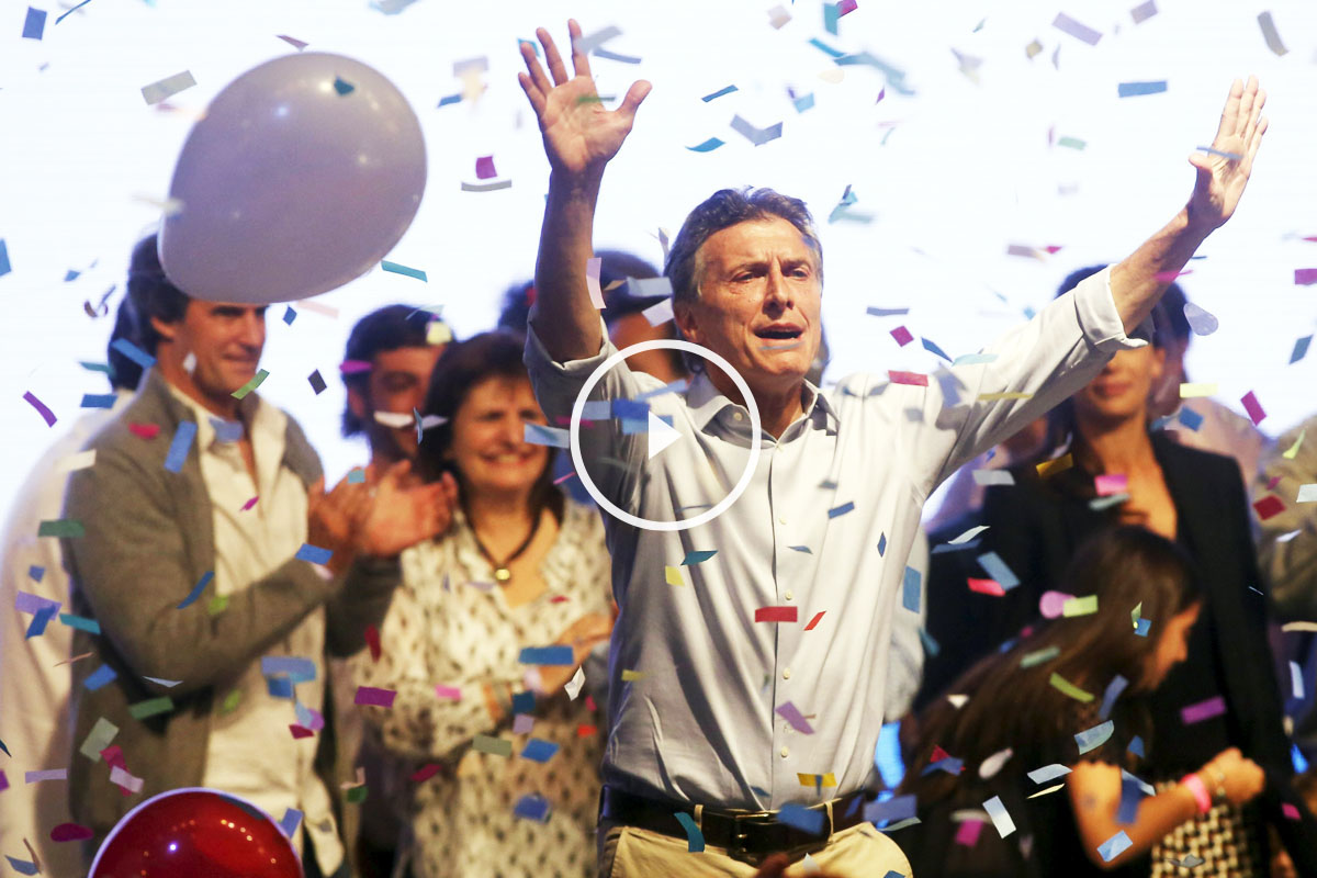 Mauricio Macri celebra los resultados en las elecciones argentinas (Foto: Reuters)