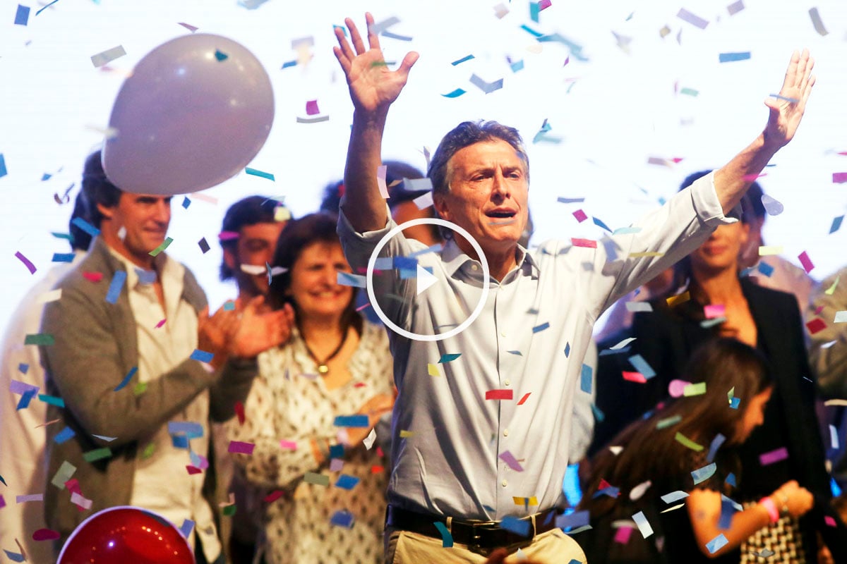 Mauricio Macri celebra los resultados en las elecciones argentinas (Foto: Reuters)