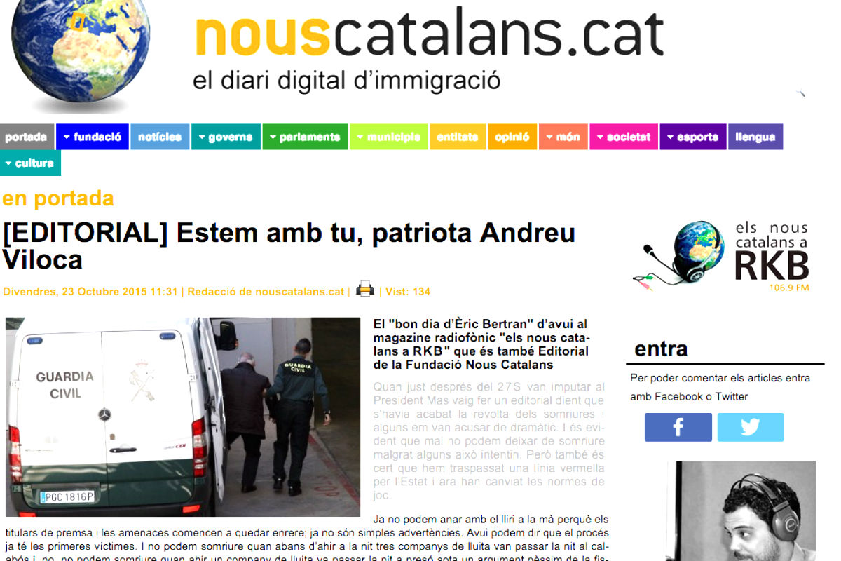 Imagen de la página web de la fundación Nous Catalans