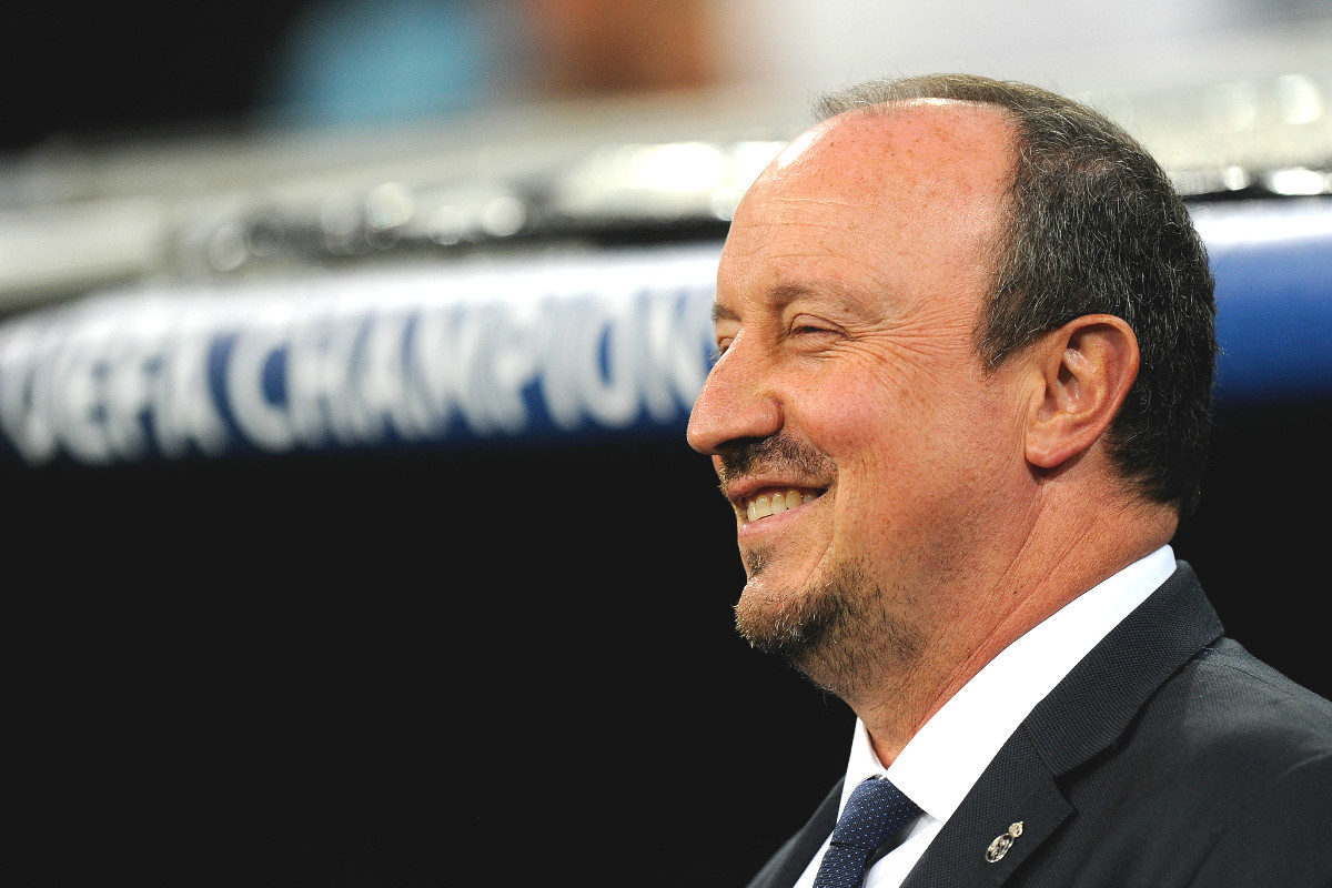 Rafa Benítez, en el partido de Champions ante el PSG. (Getty)