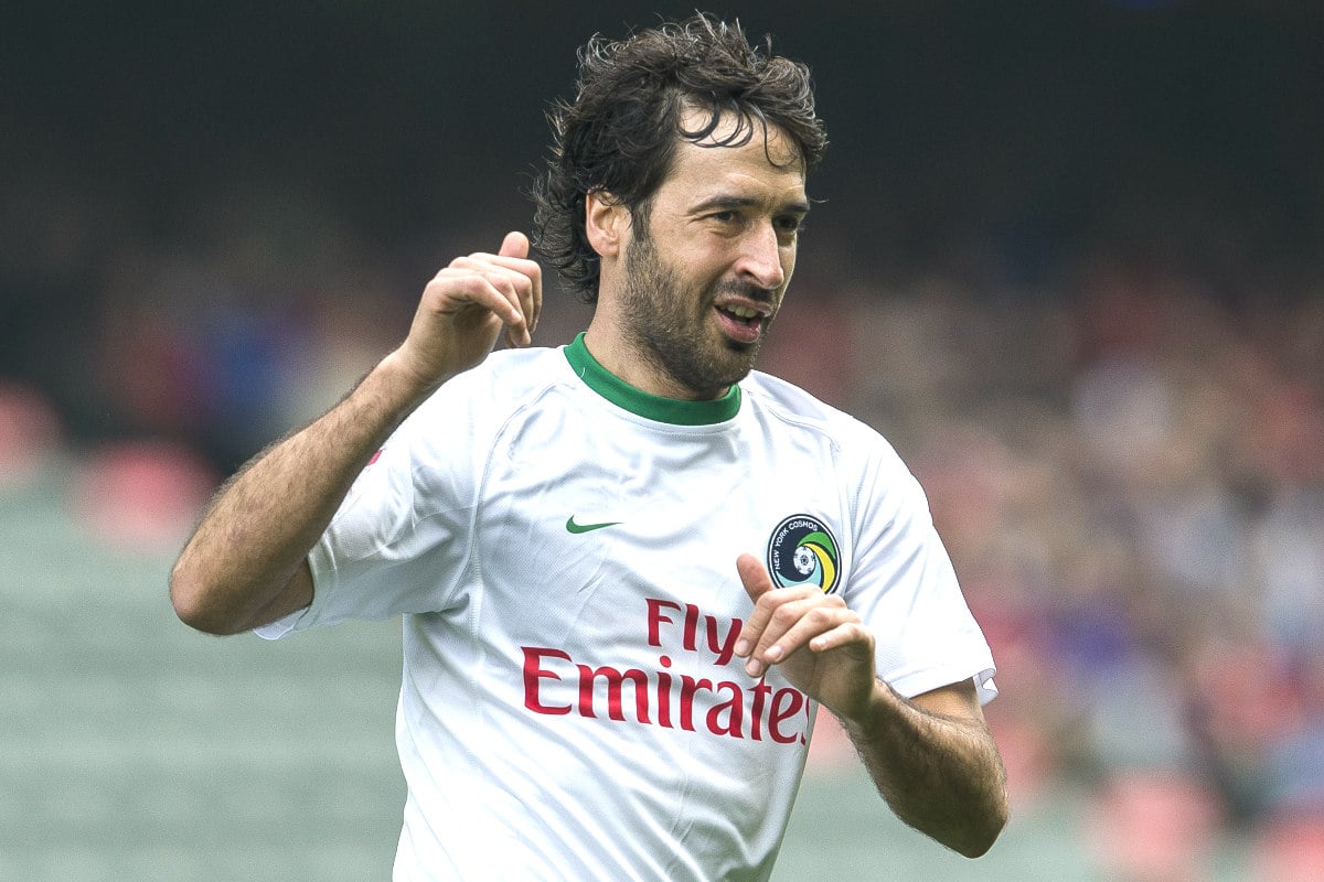 Raul durante un partido con el New York Cosmos (Getty)