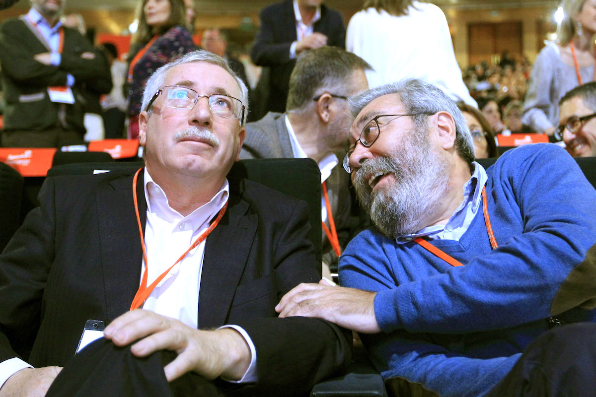 Ignacio Fernández Toxo y Cándido Méndez (Foto: EFE)