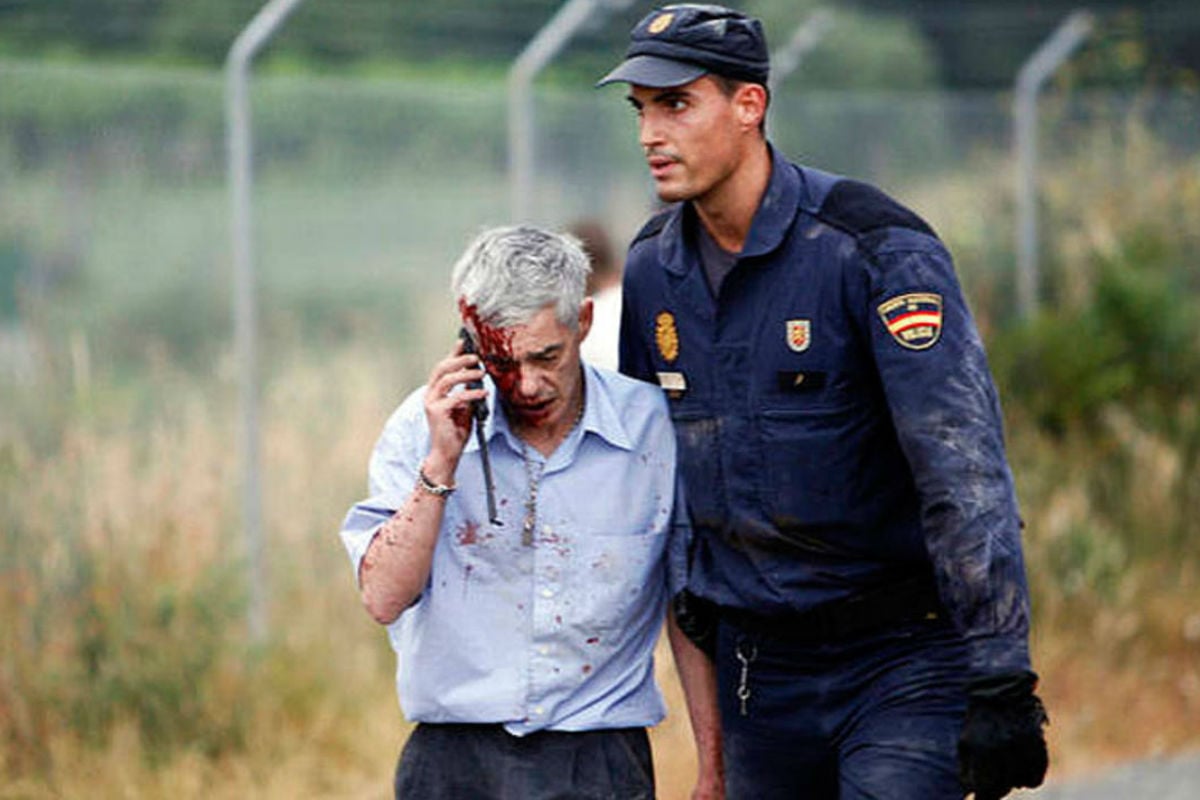 Francisco José Garzón Amo, minutos después del accidente.