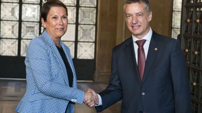 La presidenta de Navarra, Uxue Barkos, y el lehendakari Iñigo Urkulli. (Foto: Gobierno de Navarra)