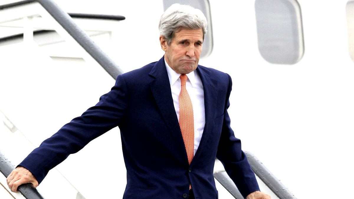 John Kerry al llegar a Torrejón (Foto: Efe)