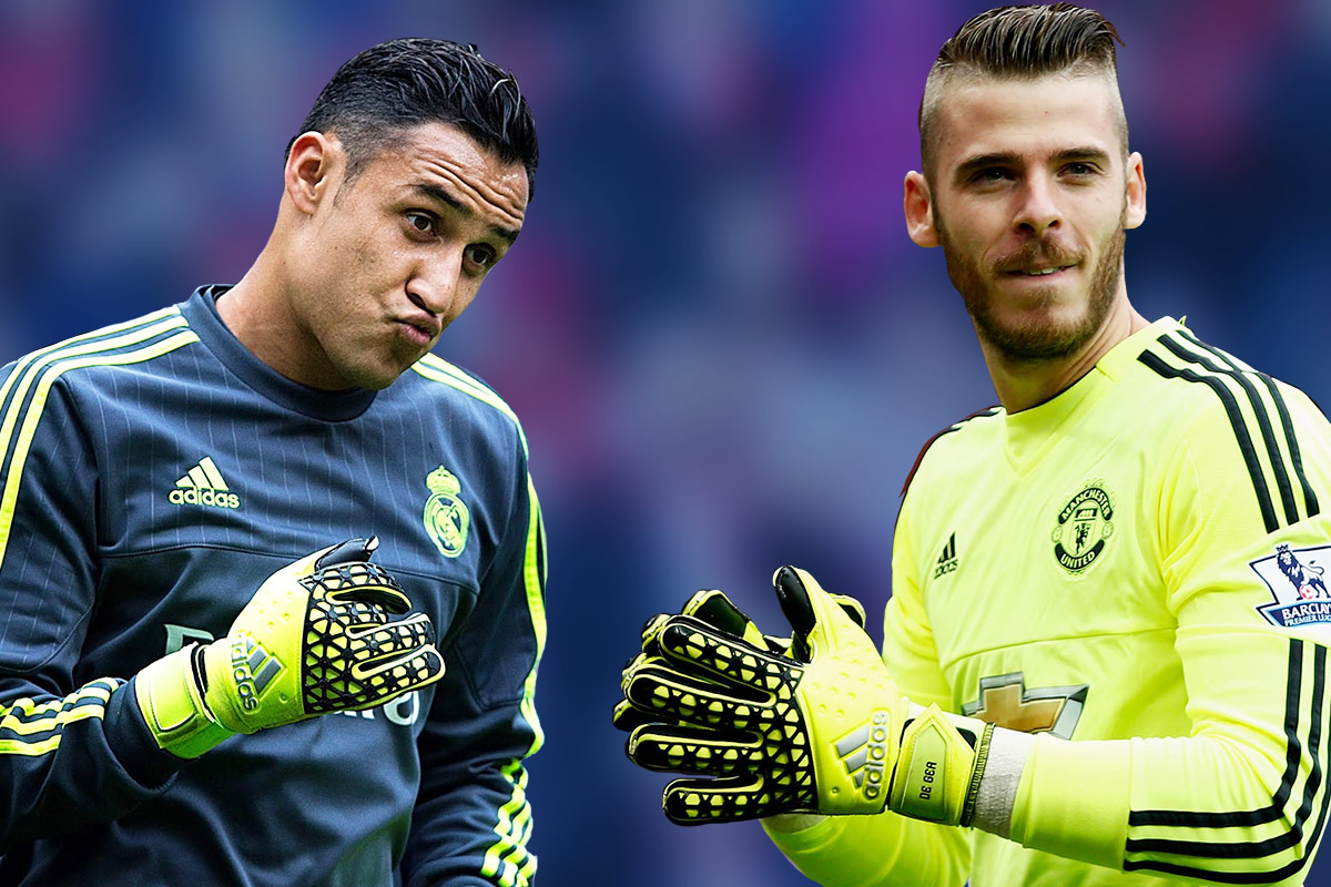 Keylor Navas, portero del Real Madrid, y David de Gea, guardameta del United. (Getty)