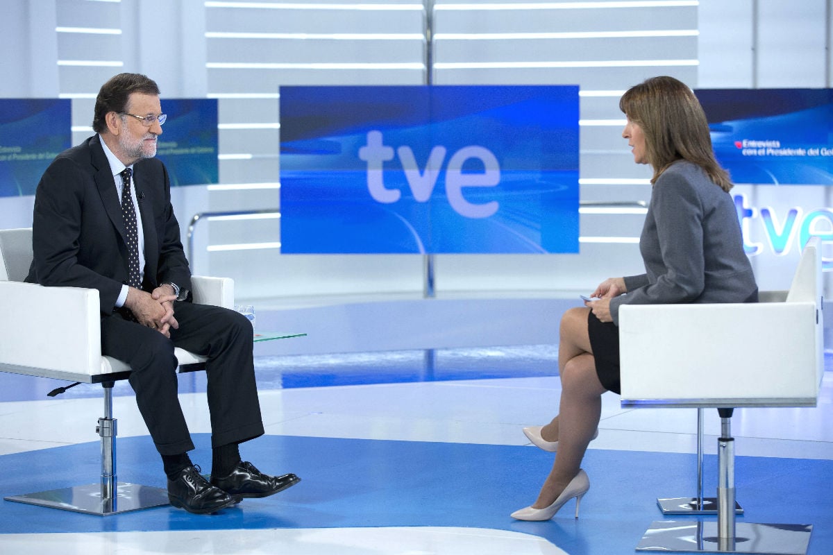 Mariano Rajoy durante su entrevista en TVE. (Foto: EFE)