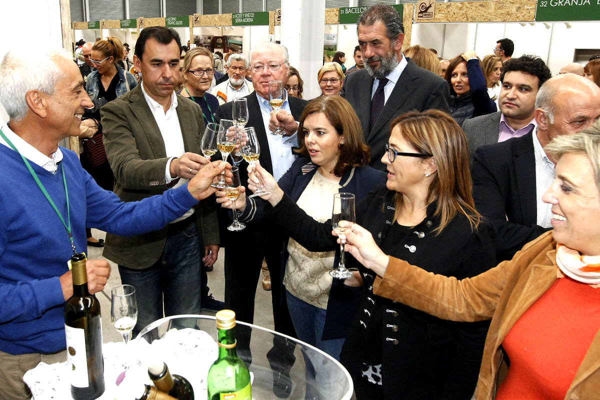 Fernando Martínez-Maíllo y Soraya Sáenz de Santamaría en un acto  hoy en Zamora (Foto: Efe)