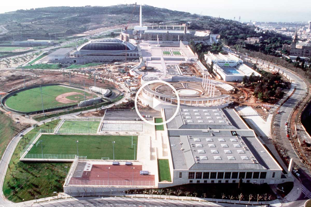 Vista aérea de la Villa Olímpica de Barcelona. (Foto: AFP)