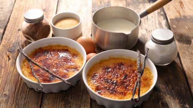 Receta de crème Brûlée de avena sin lactosa