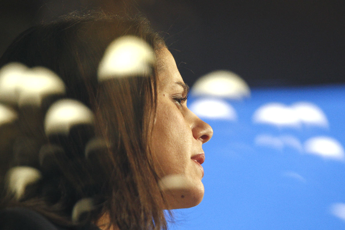 Ines Arrimadas en una rueda de prensa. (Foto: EFE)