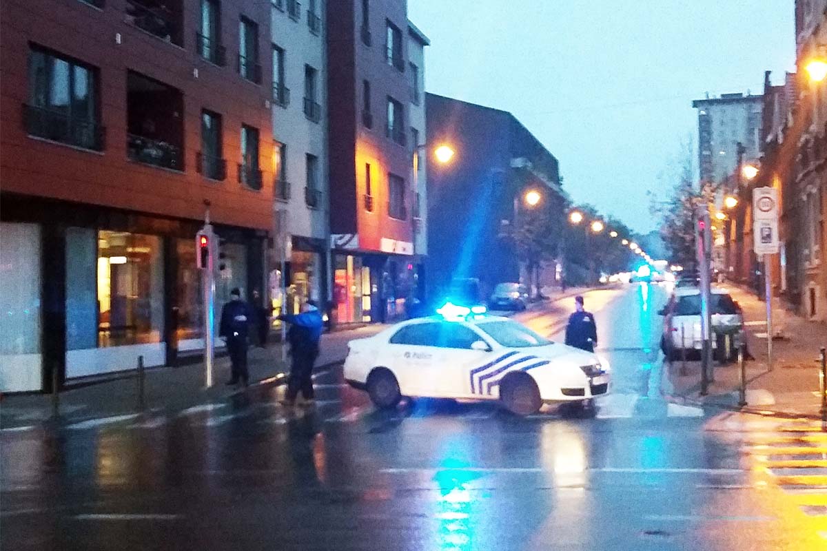 Dispositivo policial en Bruselas (Foto: AFP)