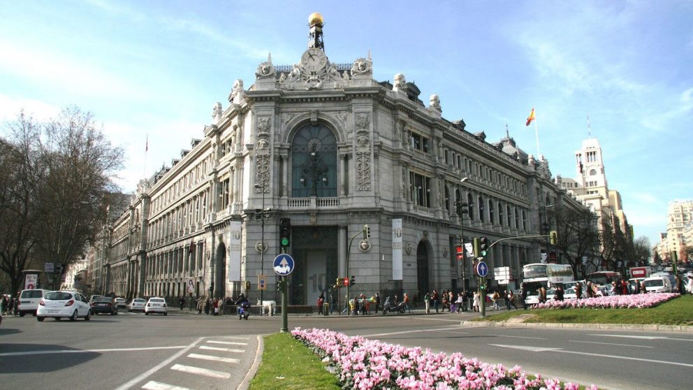 Fachada del Banco de España en la calle Alcalá