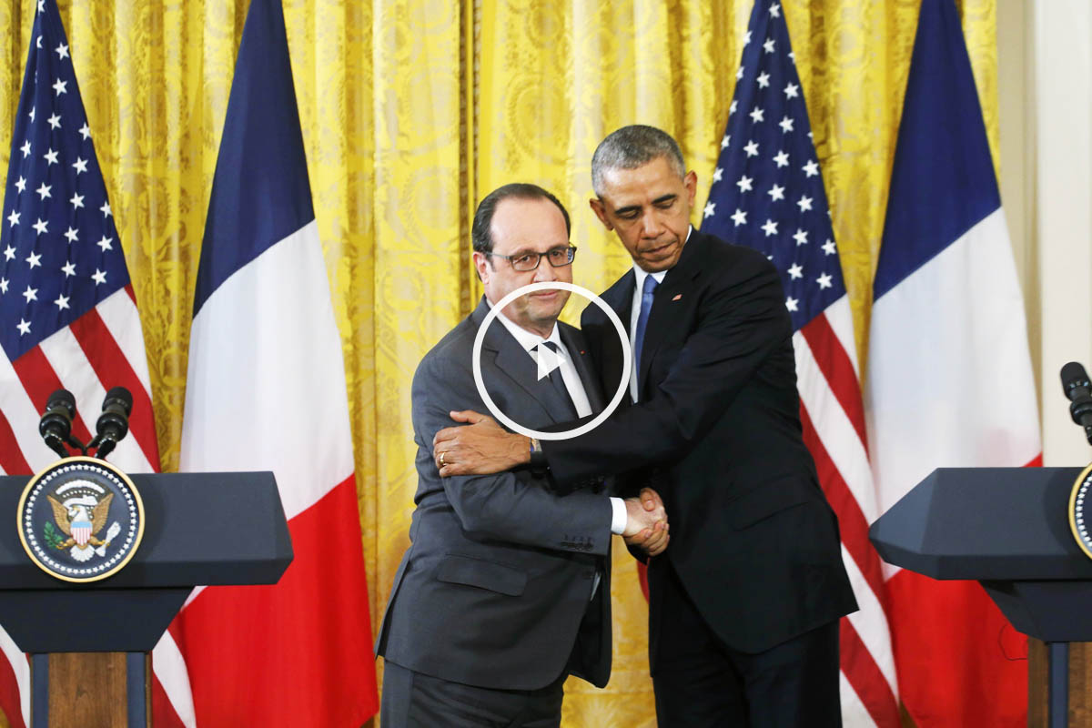 Hollande y Obama, tras su comparecencia conjunta (Foto: Reuters)