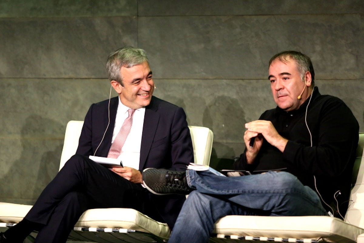 Luis Garicano y Antonio García Ferreras en la Fundación Rafael del Pino de Madrid.