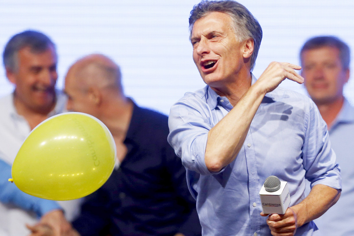 Mauricio Macri, celebrando su victoria en las elecciones presidenciales (Foto: Reuters)