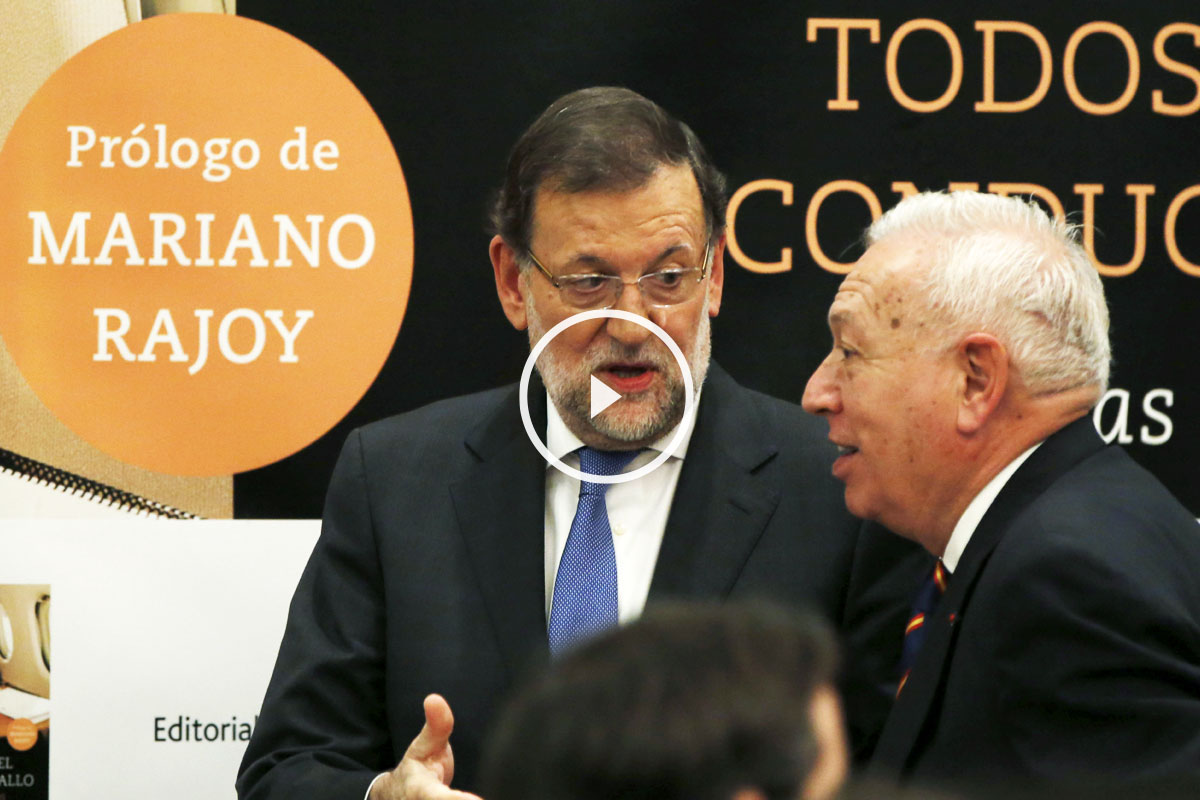 Mariano Rajoy, durante la presentación del libro del ministro Margallo (Foto: EFE)