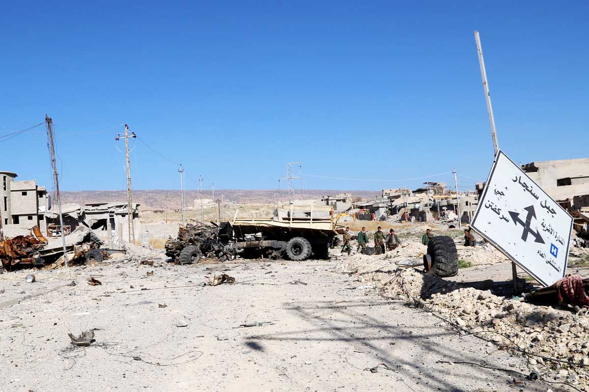 Camión dañado en territorio controlado por el Estado Islámico (Foto: Getty)