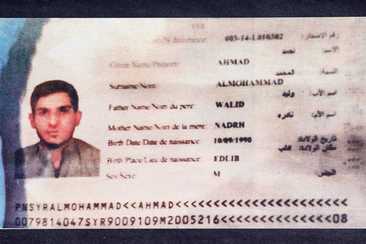 Pasaporte de Ahmad Al Mohammad. (Foto: AFP)
