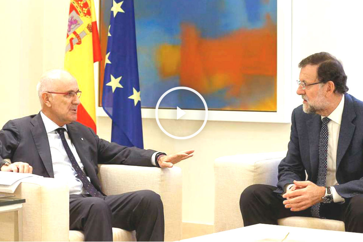 El líder de Unió, Josep Antoni Duran i Lleida, junto al presidente del Gobierno, Mariano Rajoy (Foto: Efe)