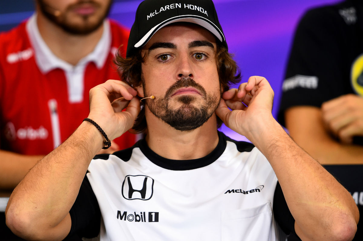 Fernando Alonso, en rueda de prensa
