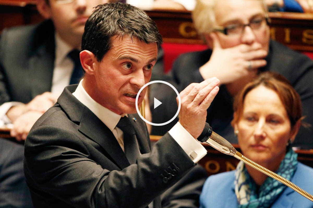 Manuel Valls dirigiéndose al Parlamento francés. (Foto: Reuters)