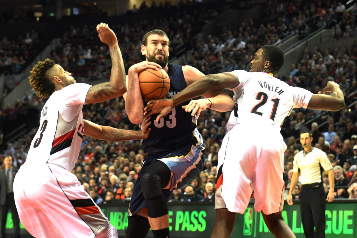 Marc Gasol, en un partido con los Grizzlies. (Getty)