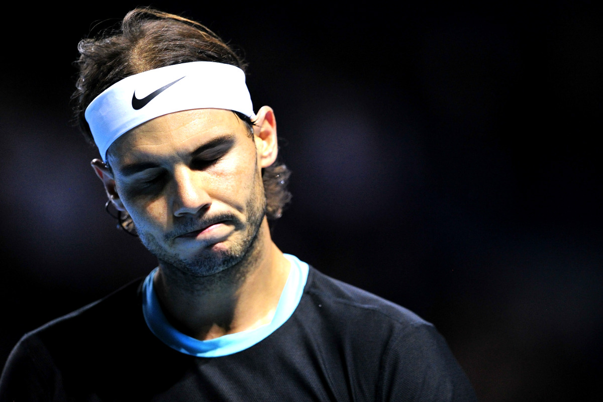 Nadal se lamenta de un error durante el partido (Getty)