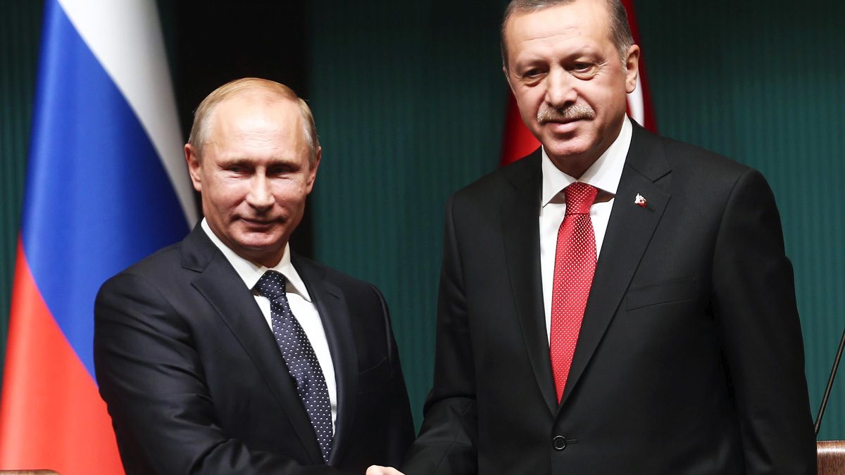 Vladimir Putin y Recep Tayyip Erdogan. (Foto: AFP)