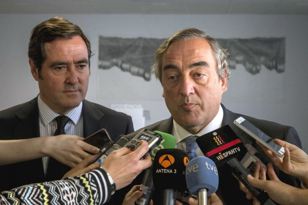 Juan Rosell y Antonio Garamendi (Foto: EFE).