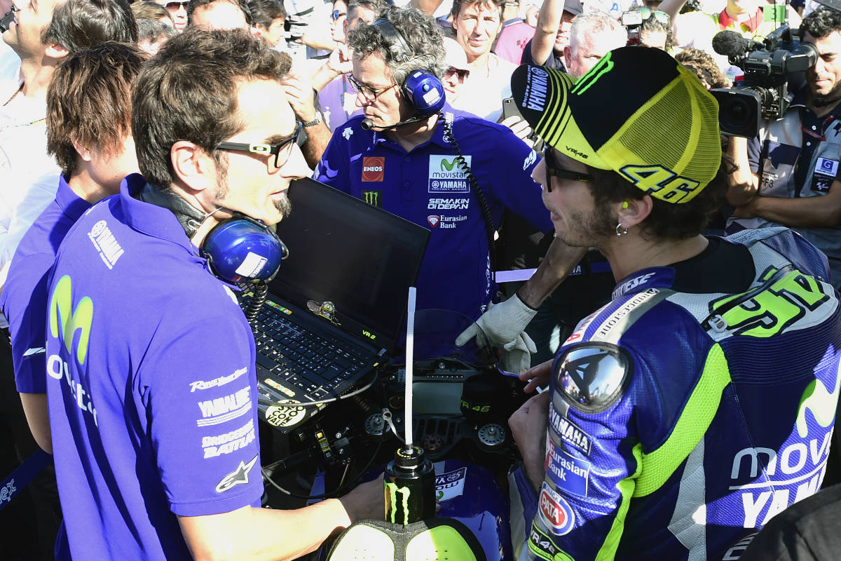 Valentino Rossi, en el circuito de Cheste. (Getty)