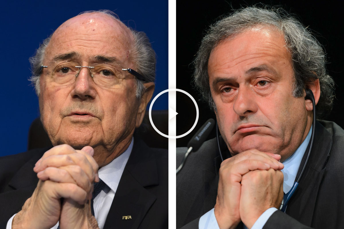 Joseph Blatter y Michel Platini. (Foto: AFP)