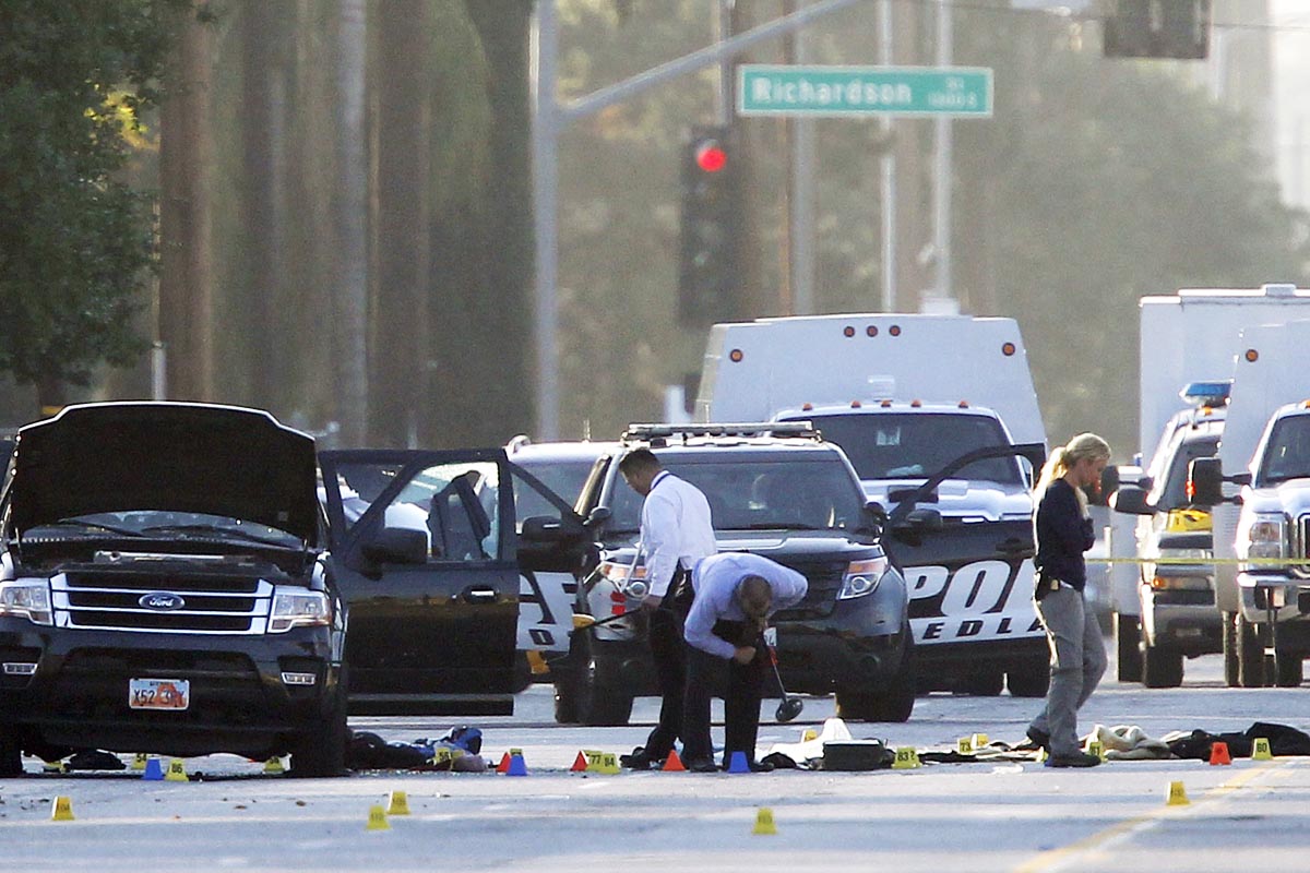 El lugar del crimen en San Bernardino, California (Foto: Reuters)