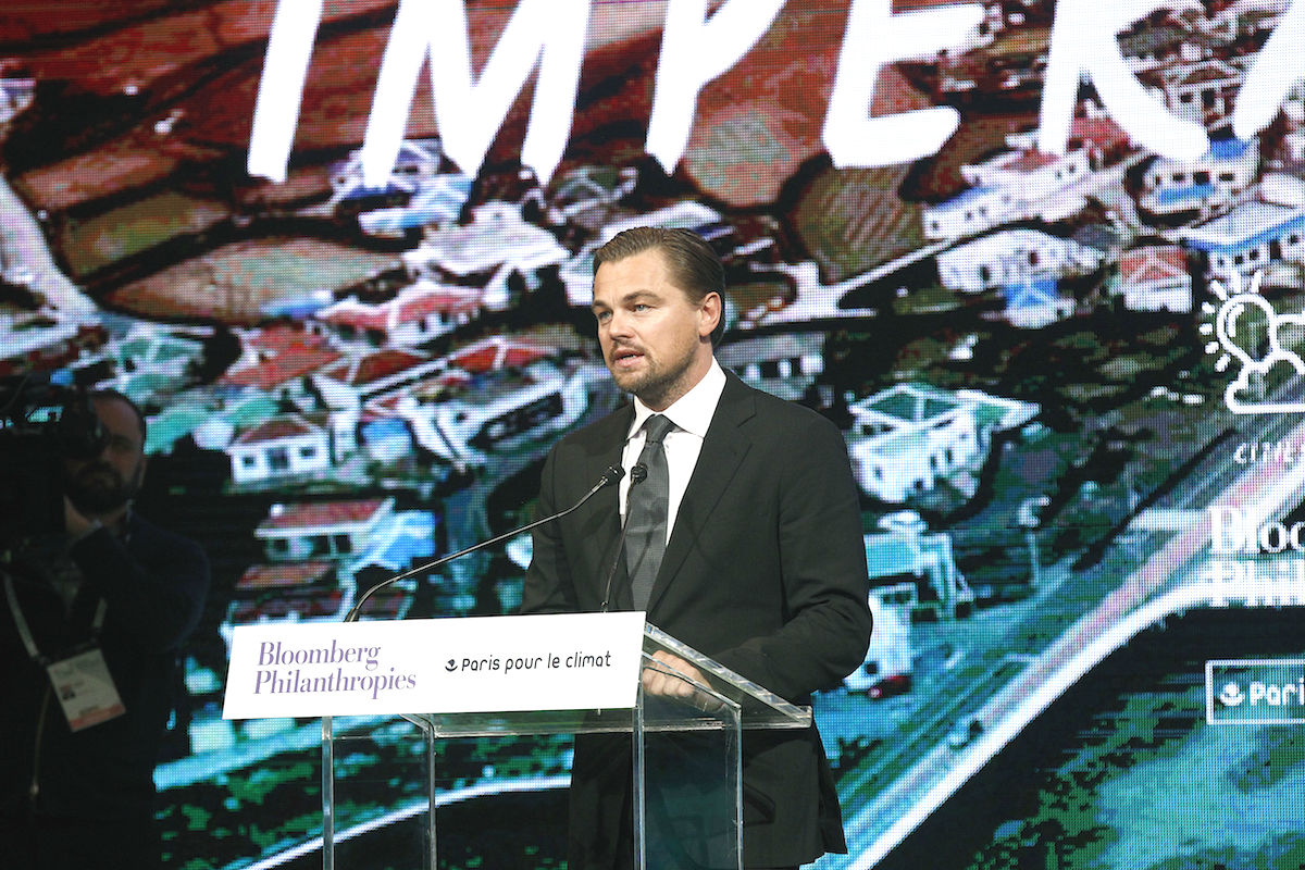 Leonardo di Caprio en la Cumbre de París por el clima (Foto: GETTY)