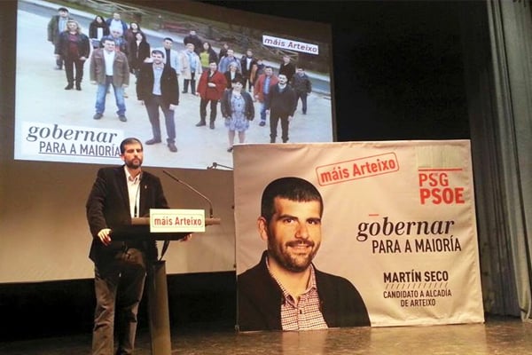 Martín Seco, portavoz del PSOE en Arteixo. (Foto: PSOE Arteixo)