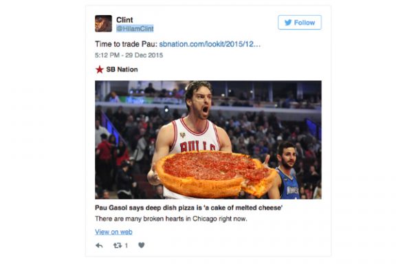 Cisma en Chicago con Pau Gasol por la pizza