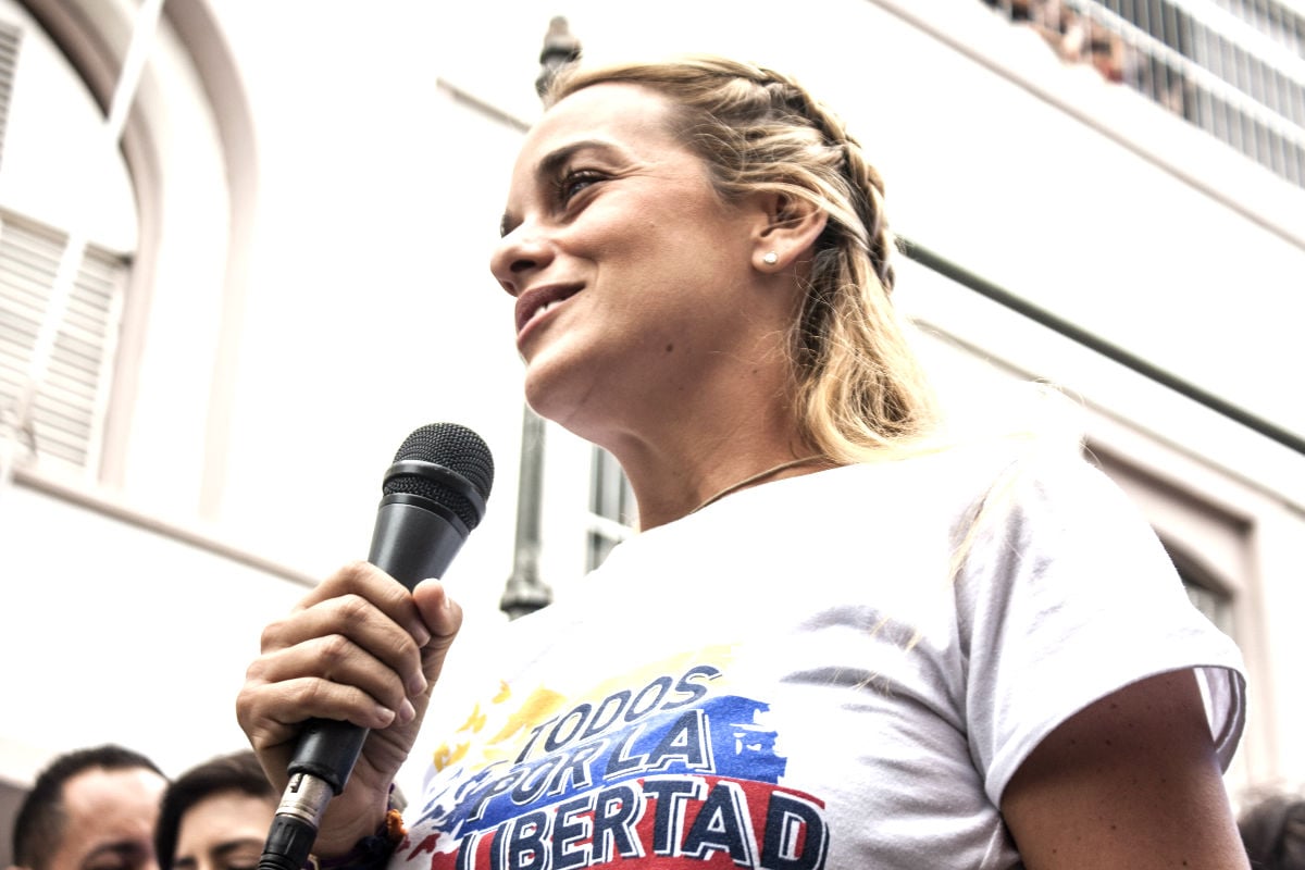 Lilian Tintori en un acto a favor de la liberación de presos políticos. (FOTO: Prensa Lilian Tintori)