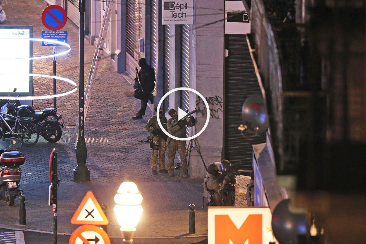 Bruselas, tomada por la policía y el ejército desde los atentados de París. (Foto: AFP)