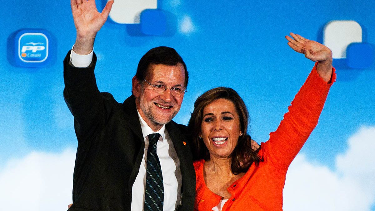 Alicia Sánchez Camacho junto a Mariano Rajoy. (Foto: Getty)