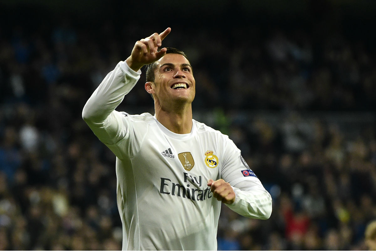 Cristiano celebra un gol con el Real Madrid (AFP)
