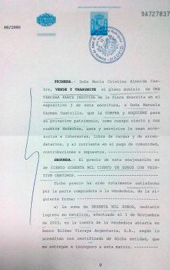 Escritura pública de la operación de compra venta difundida por el Ayuntamiento de Madrid
