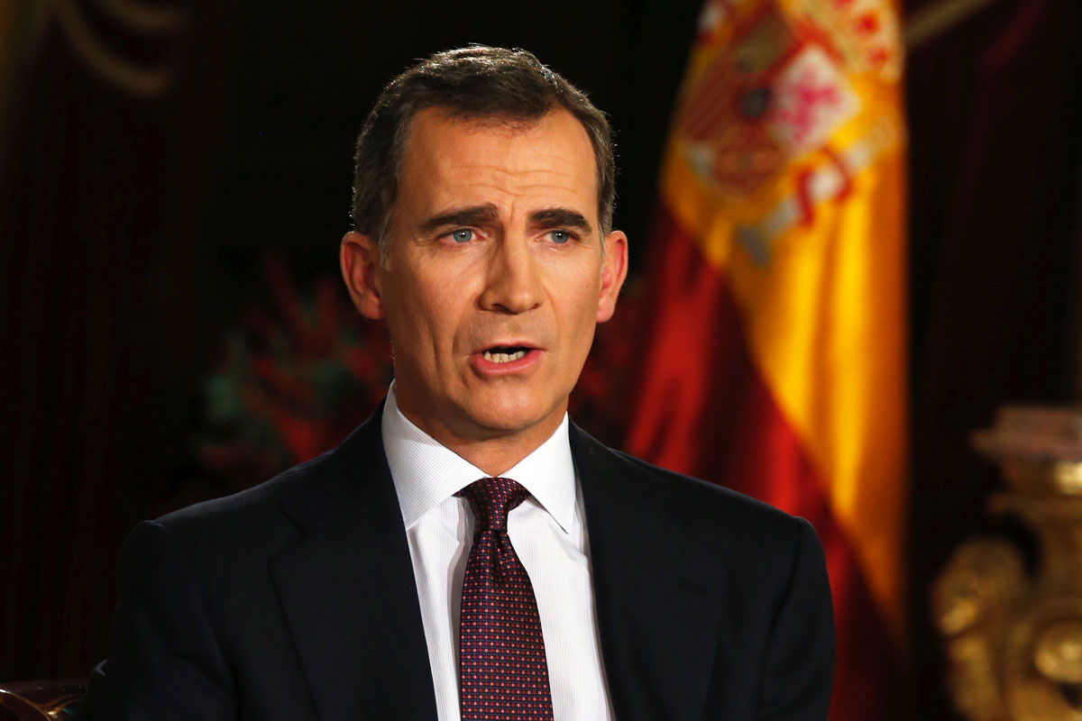 Don Felipe, durante el mensaje de Navidad. (Foto: EFE)