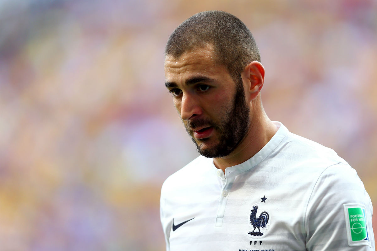 Karim Benzema, con la selección de Francia