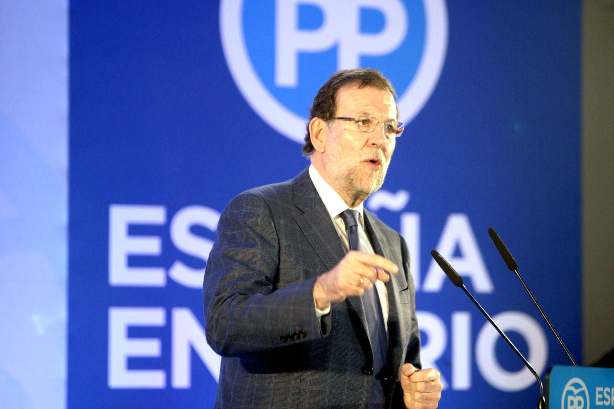 Mariano Rajoy durante el acto de precampaña en Melilla (Foto: Efe)