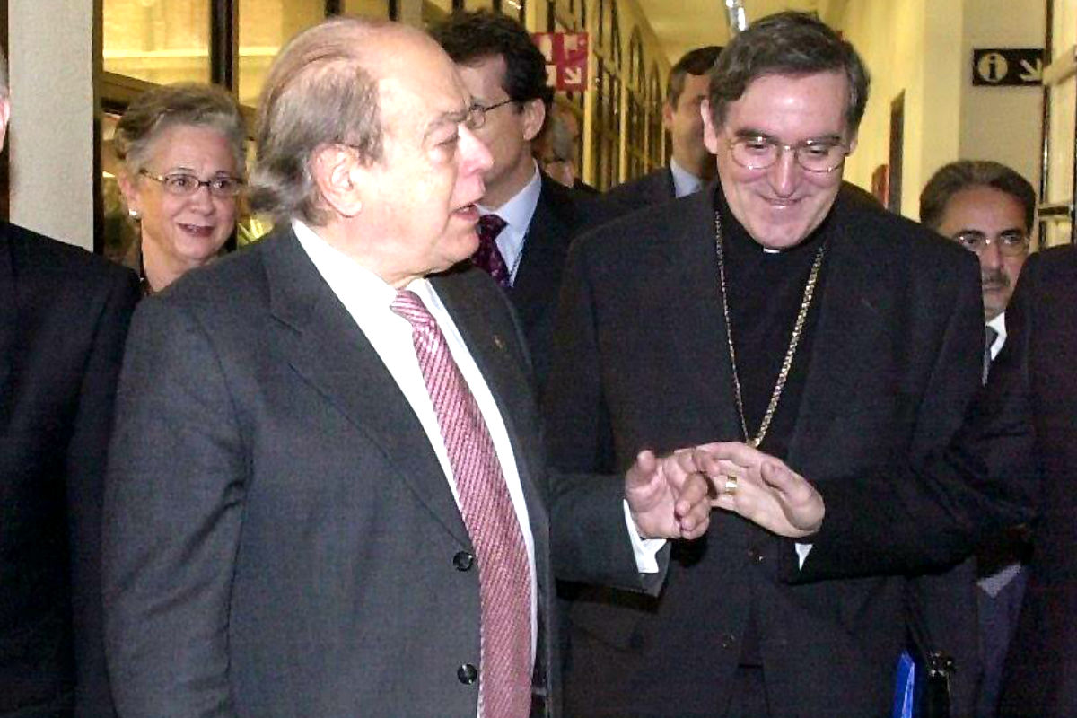 Jordi Pujol y Lluís Martínez Sistach en una imagen de 2002 (Foto: Efe).