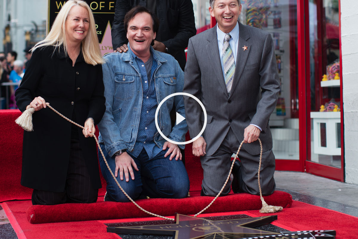 Tarantino recibió una estrella en el Paseo de la Fama de Hollywood