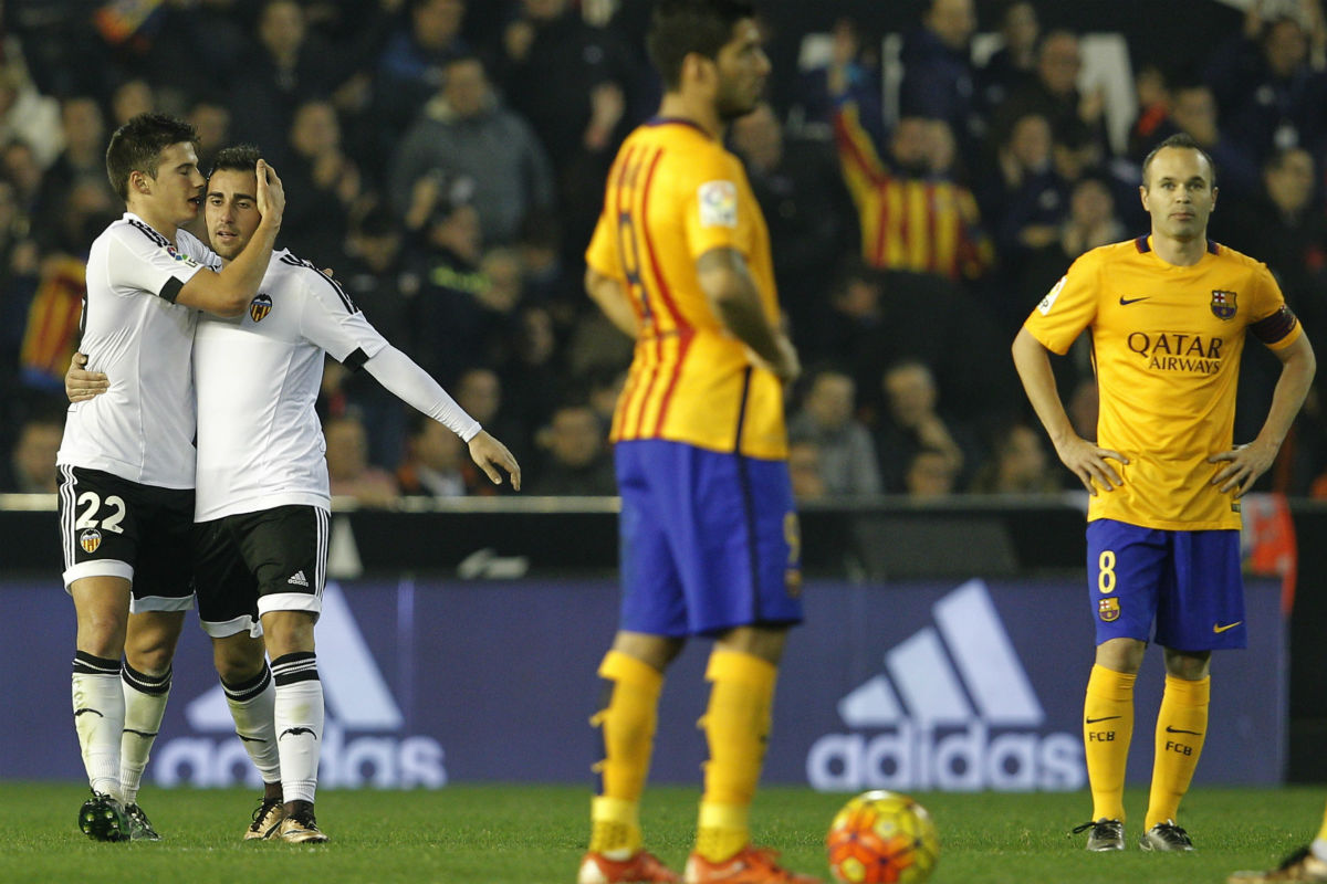 El Valencia logró empatar contra el Barcelona (AFP)