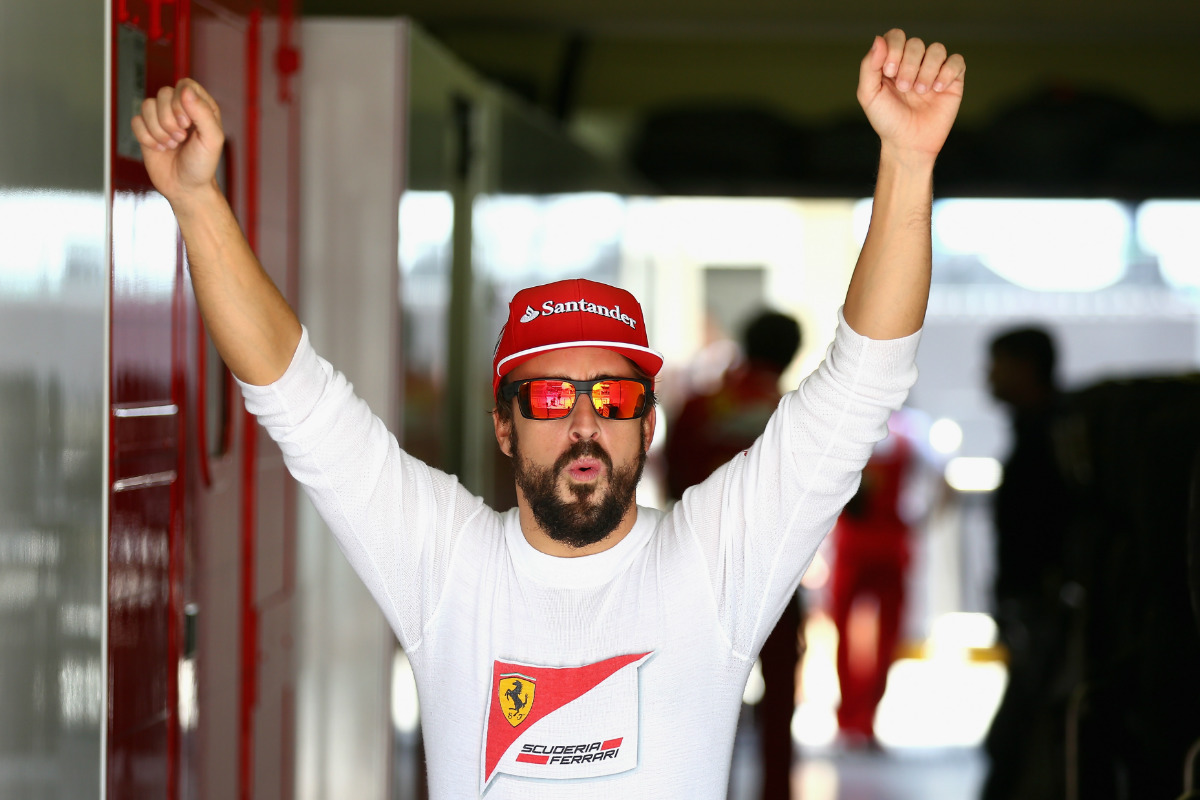 Alonso, en su última temporada con Ferrari.