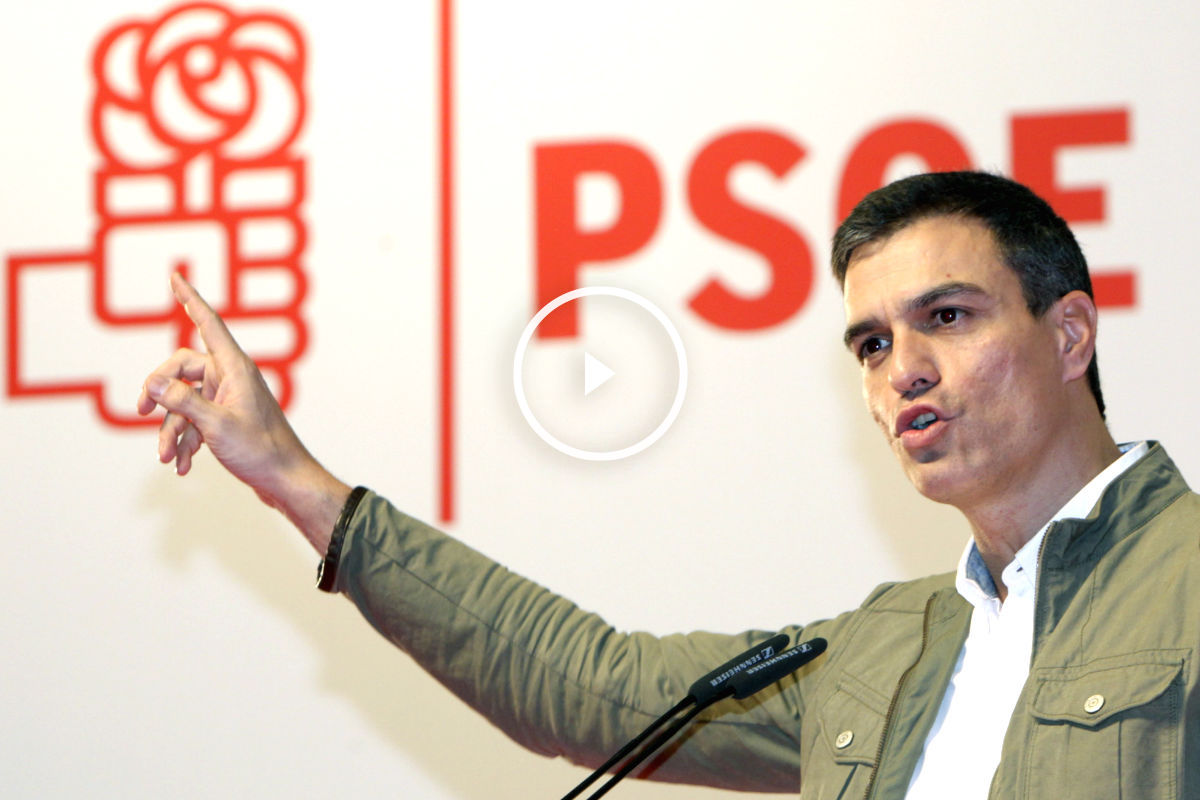 Pedro Sánchez en el acto en Tomelloso (Foto: Efe)