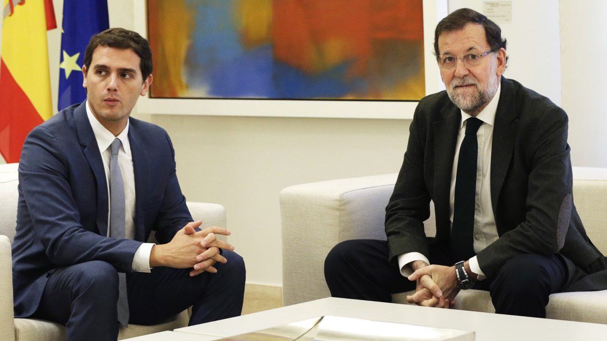 Albert Rivera y Mariano Rajoy en La Moncloa (Foto: Efe).